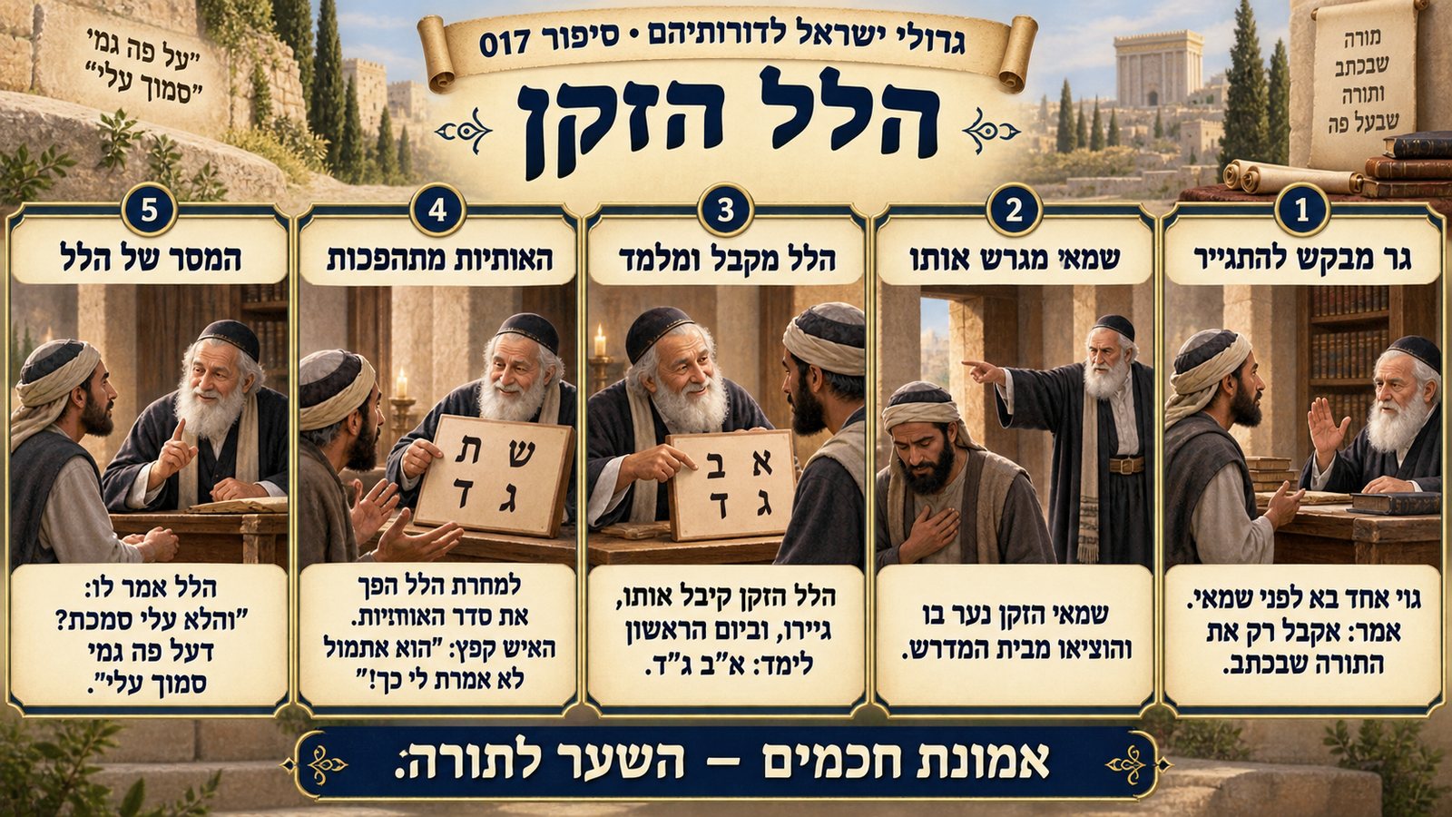 תמונת סיכום — הלל הזקן: הלל הזקן
